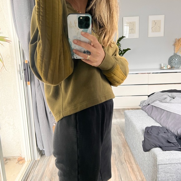 Rag&bone olive green 3/4 zip up sweater - Picture 3 of 4